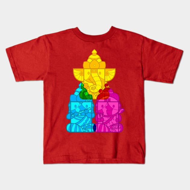 The Box Gods Kids T-Shirt by artofkarthik